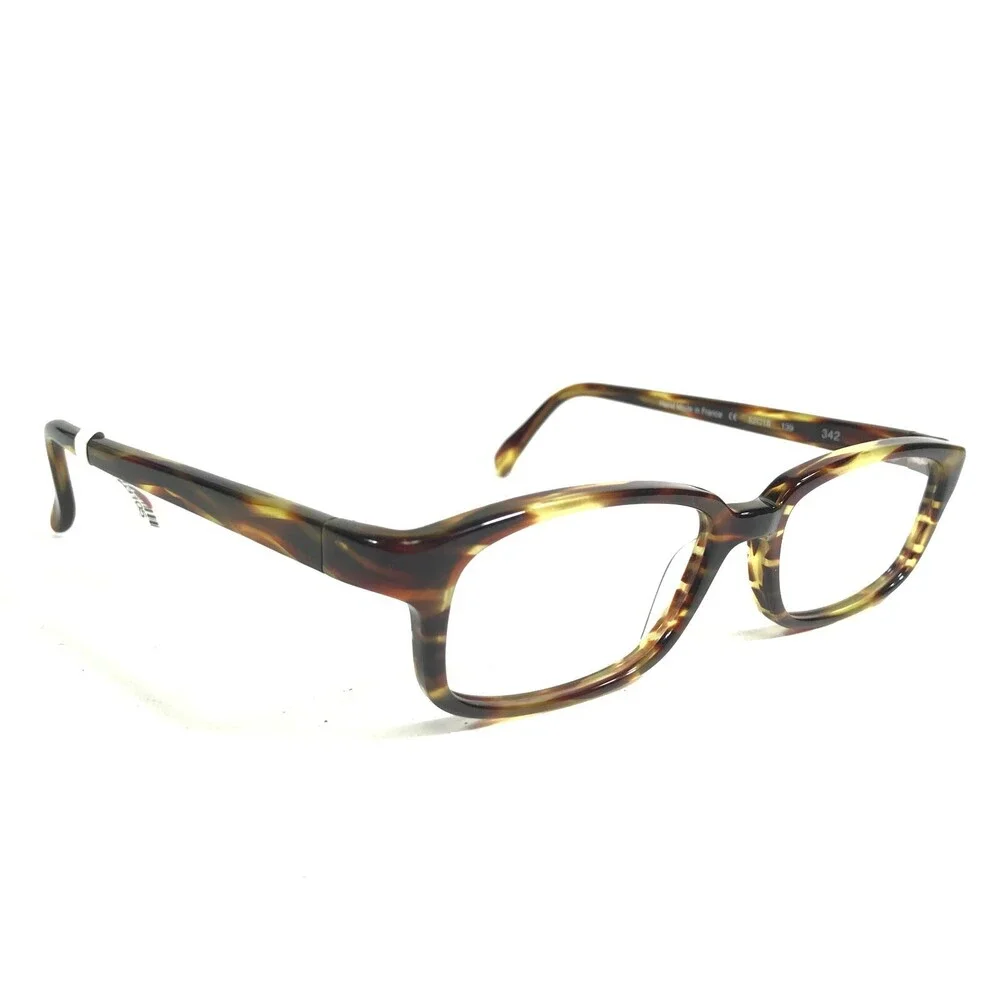 Morgenthal Frederics Eyeglasses Frames 139 342 Brown Horn Rectangular 52-18-139